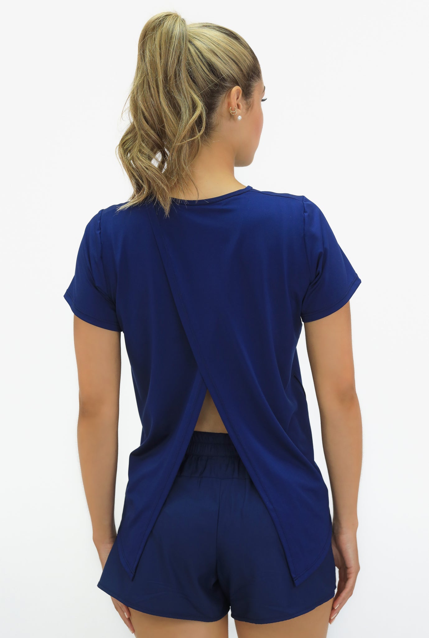 Open Back Short Sleeve Top Activewear