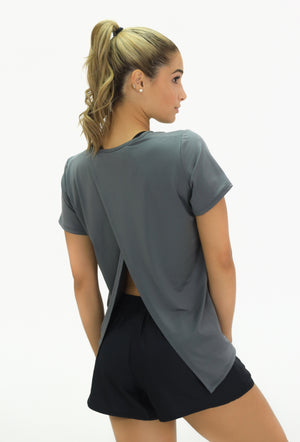 Open Back Short Sleeve Top Activewear