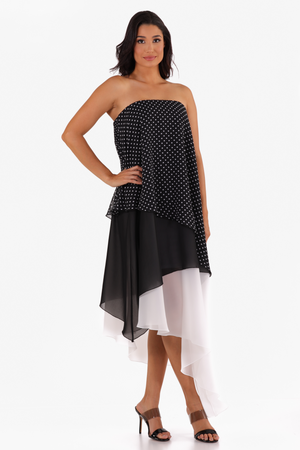 Three-layered Strapless Dress